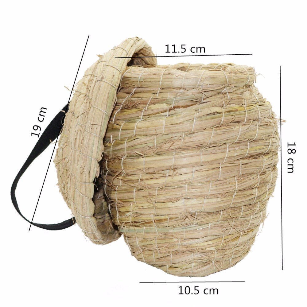 2 optional Straw large bird cages for parrots Birdhouse Nest Bird Breeding Nest decorative cages parrot hut