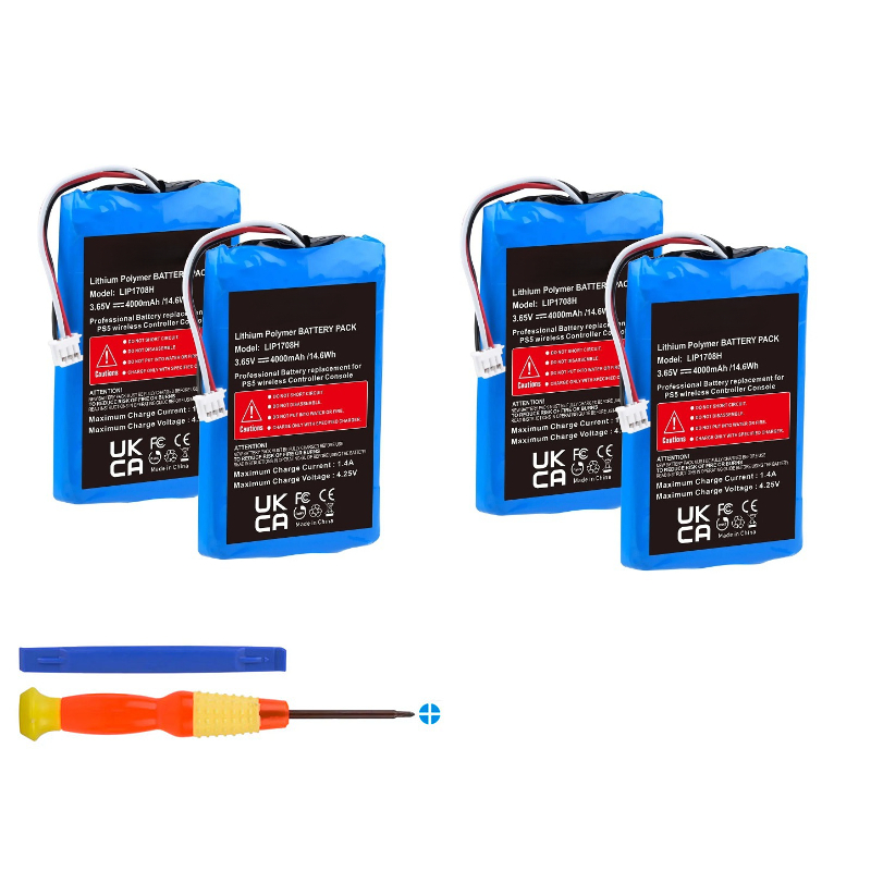 Nova bateria 3.65v 4000mah ps5 lip1078 bateria para sony playstation 5 ps5 dualsense CFI-ZCT1W controlador sem fio de alta qualidade: Preto