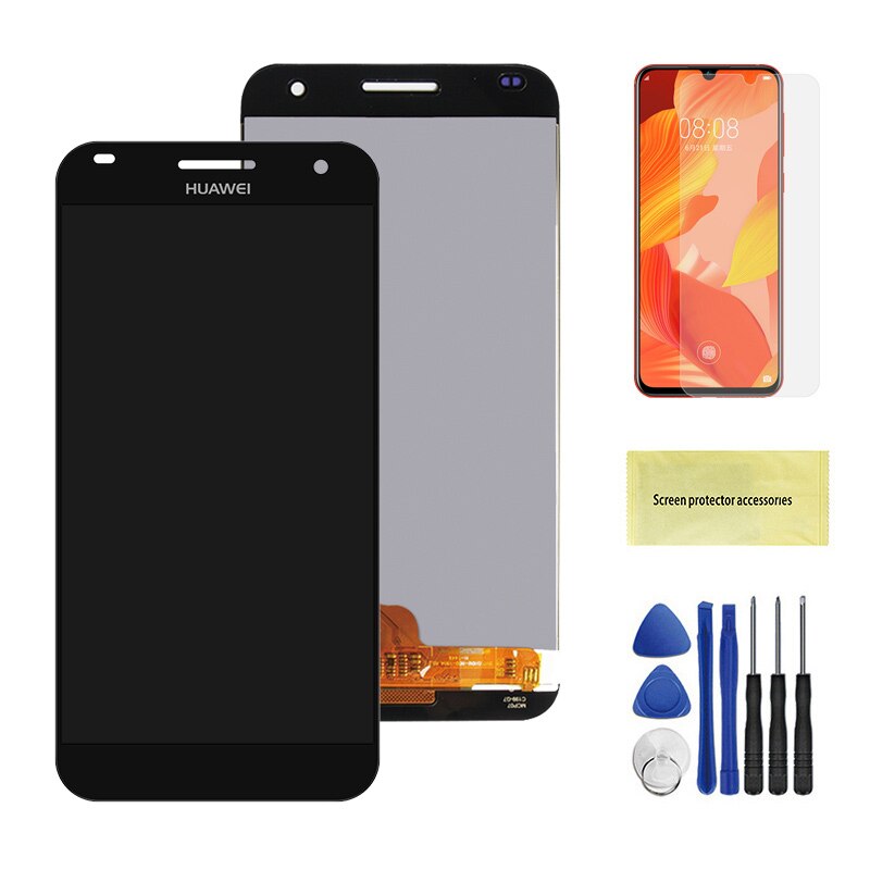 Originele Lcd Voor Huawei G7 Lcd Touch Screen Digitizer Met Frame Vervangend Voor Huawei G7 Lcd-scherm G7-I01 G7-I03 l01: Black No Frame