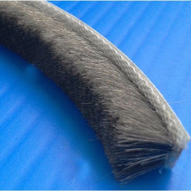 1* Excluder Brush Tape 5 Meter Draught Excluder Brush Window Door Seal Tape Adhesive Home Decor Window Door Seal Draught Exclude: Gray 9mmX9mm