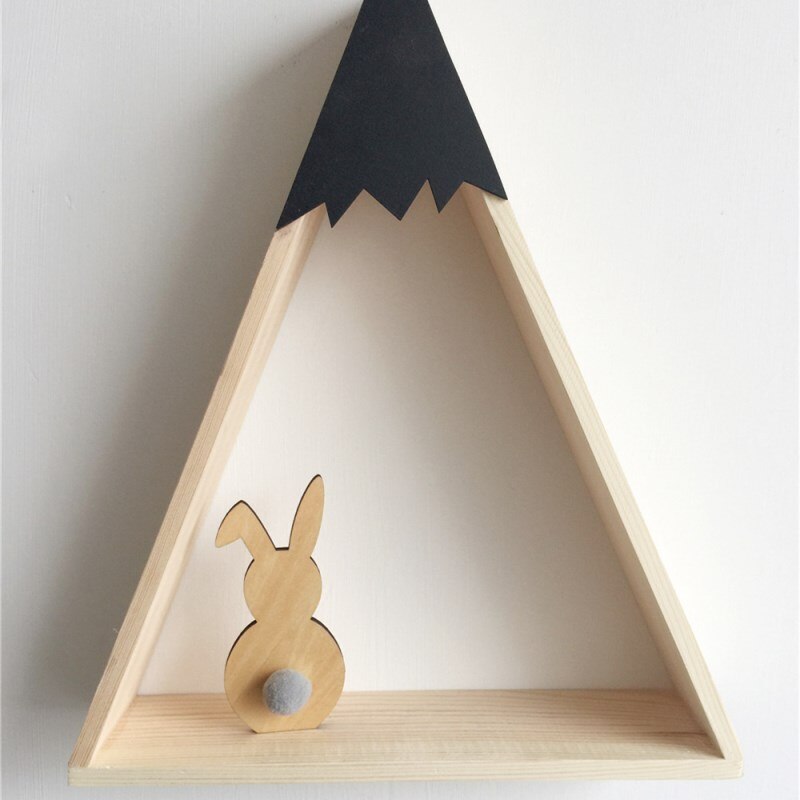Ins Nordic Stil Holz Kaninchen Ornamente Kinderzimmer Dekoration Holz Handwerk Kinder Sichere Natürliche Spielzeug Fotografie Requisiten: Grey Ball