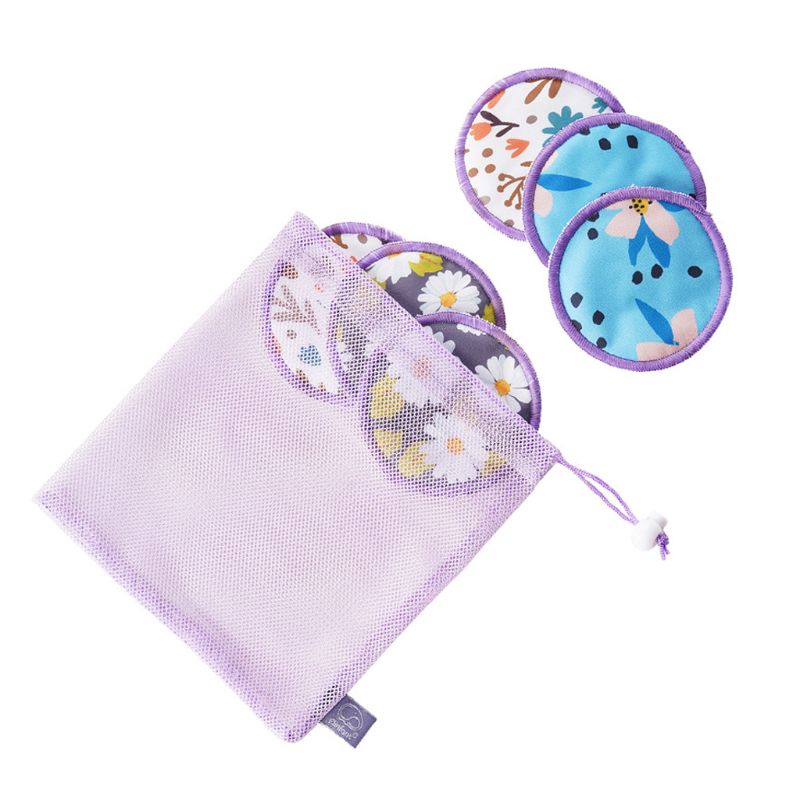 Bamboo Nursing Pads with Laundry Bag Washable Feeding Pad Reusable Breast Pads XXFE