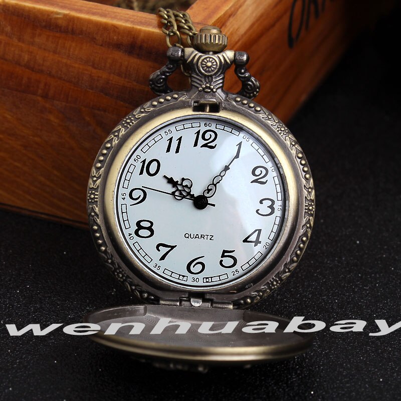 St.Petersburg Men Pocket Watch Vintage Retro Horseman Men's Quartz Fob Chain Watches Pendant Necklace Chain Women Mens Boy