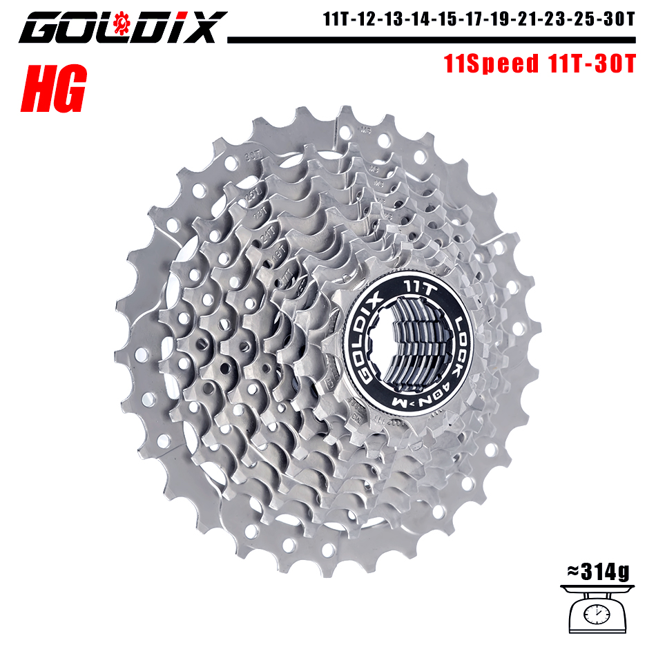 GOLDIX MTB/Road bike Cassette 11-25/28/32/34/36T bicycle freewheel 8/9/10/11/12 speed sprocket flywheel for Shimano SRAM: Pink