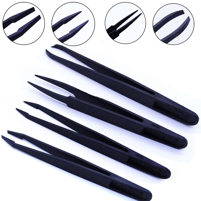 4/8 Stks/set Epoxyhars Sieraden Gereedschap Set Pincet Anti-Statische Plastic Precisie Diy Maken Voor Epoxyhars mold Sieraden Maken: SET2-4pcs
