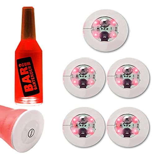 5 stücke einstellen führte leuchtende Untersetzer leuchten Glas Trink flasche Tasse matt für Partys Hochzeiten Bar Weihnachten Heimat Kneipe: verrotten