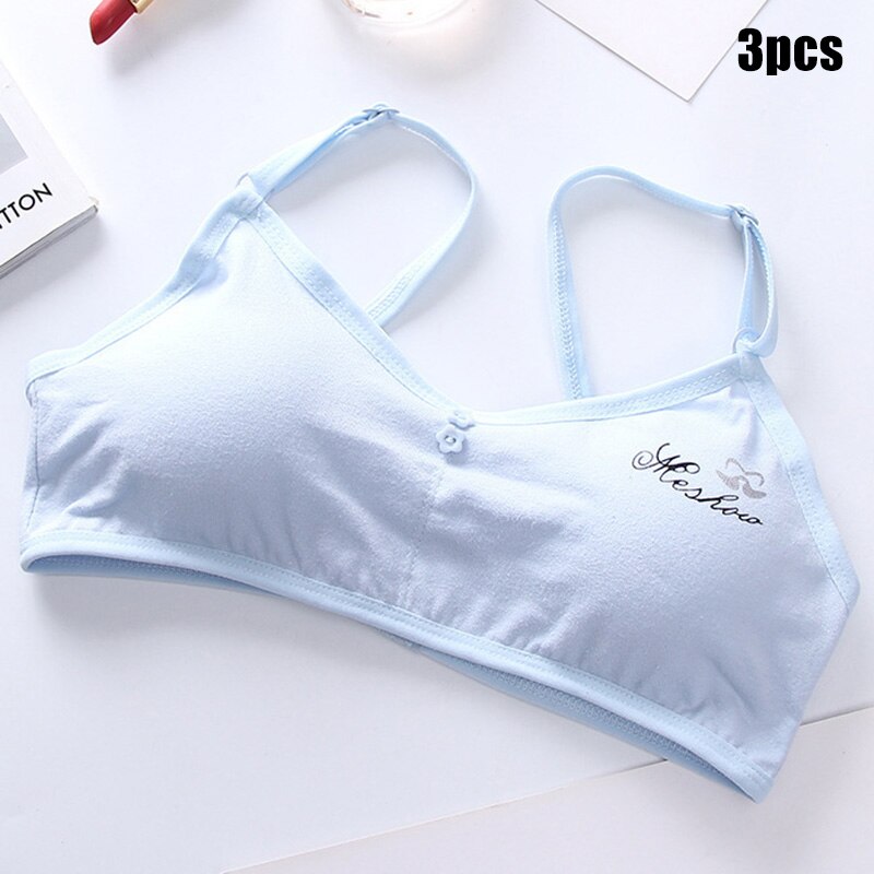 3 Stuks Kids Meisje Verstelbare Bh Vest Kids Cotton Blended Beha Kleding Jaar YH-17: E