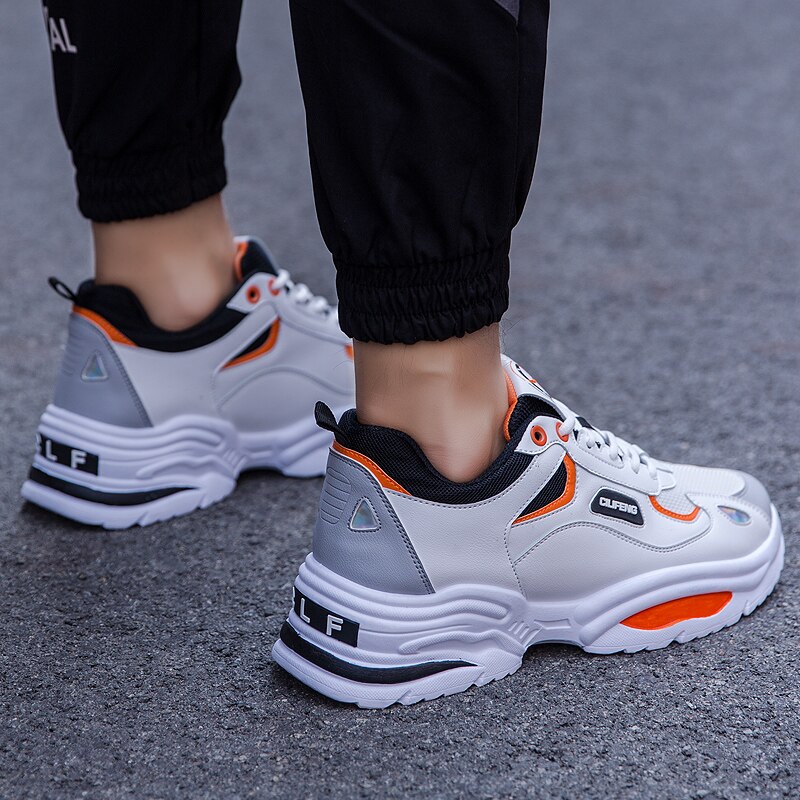 Heren casual schoenen veterschoenen heren winter lente heren dikke sneaker casual platform hoge hak dad schoenen 39-44