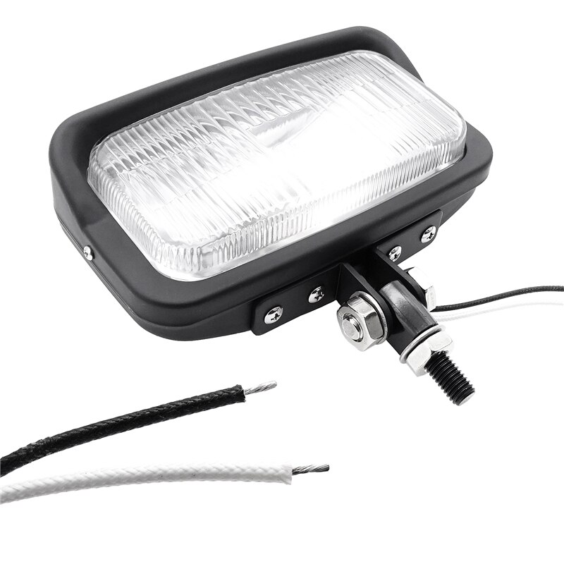 Feu avant de moto universel carré noir/Chrome, phare rectangulaire pour Harley Chopper Bobber Triumph, 1 pièce