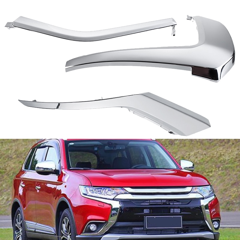 3 Pcs Car Right Front Bumper Splitter Lip Body Kit Spoiler Diffuser Lip Chin Bumper for Mitsubishi Outlander: Default Title