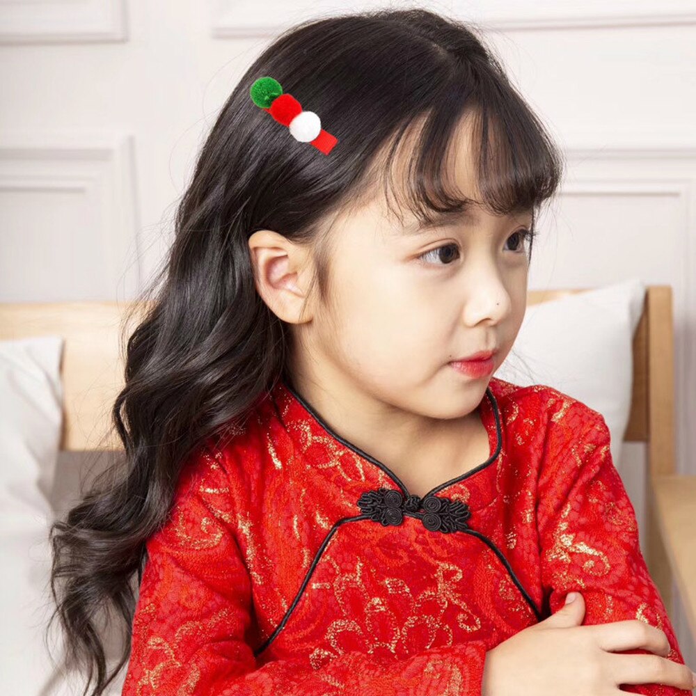 5pcs/set Christmas Hair Accessories Snowman Santa Claus Side Hair Pinch Autumn Winter Lovely Christmas Hairpin Set Jewelry