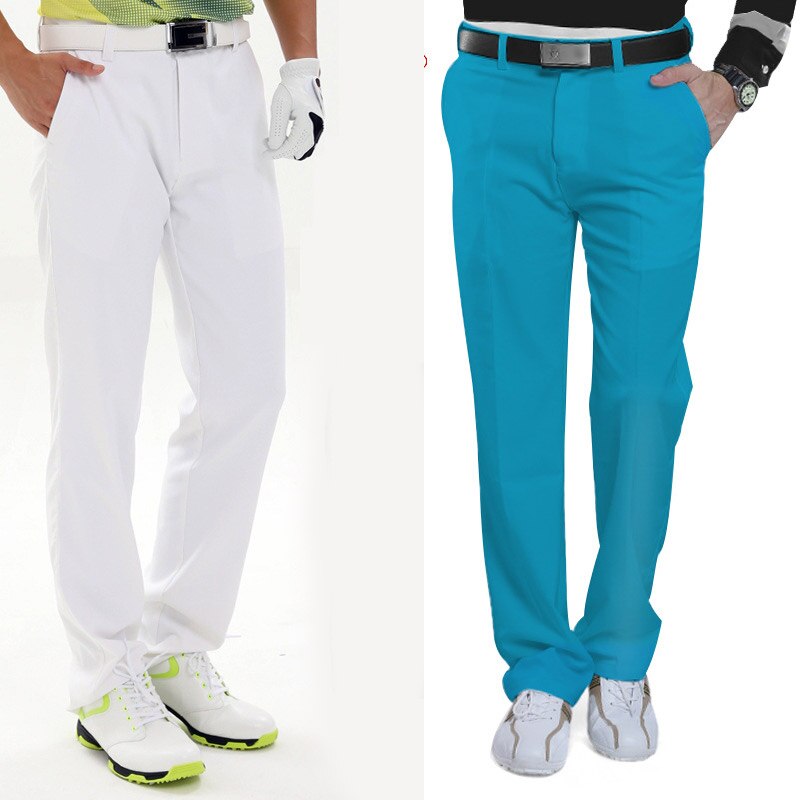 Men Golf Clothing Long Pants Breathable Summer Quick-drying Pants Elastic Waist Slim Soft Summer Thin Pants Outdoor Golf Clubs