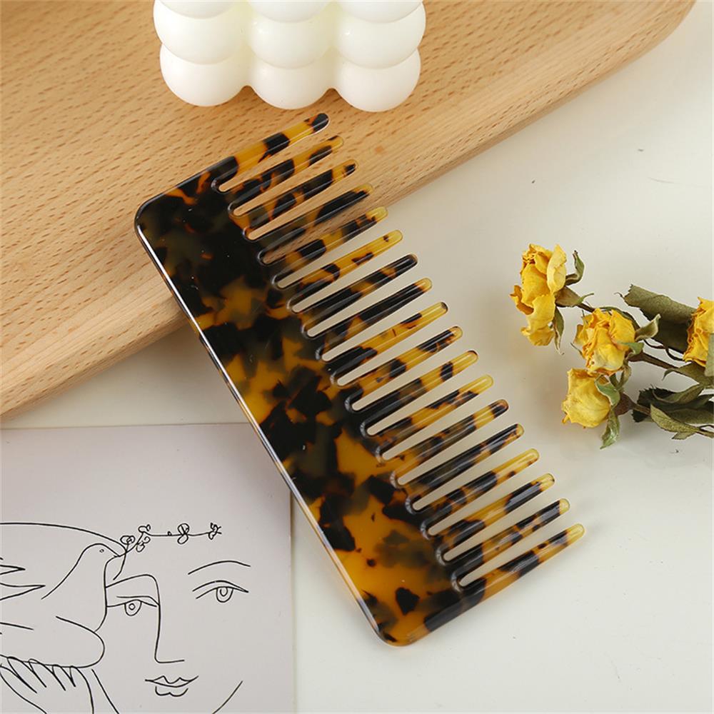 Peines de pelo de dientes anchos de acetato de estilo coreano, peine de pelo para mujeres y niñas, peine de peinado de peluquería ondulado y rizado grueso