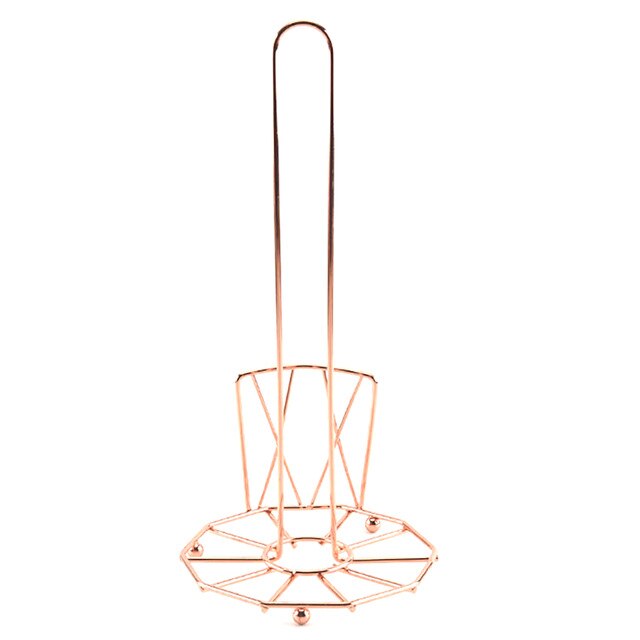 Nordic Stijl Verticale Vloerstaande Papier Roll Eettafel Handdoek Houder Stand Toiletpapier Rack Badkamer Toiletpapier Backet: Rose Gold