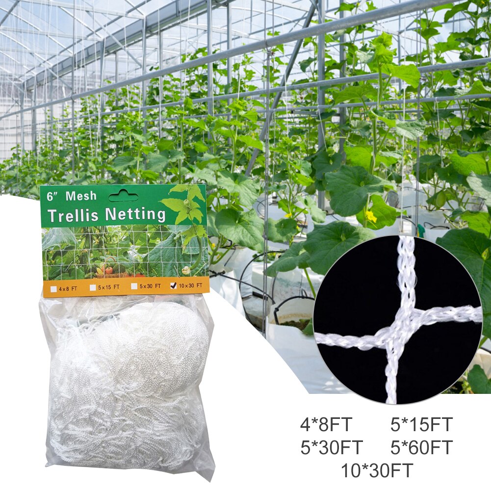 Multi Use Garden Plant Trellis Netting Heavy-Duty Polyester Plant Support Vine Climbing Hydroponics Garden Net Accessories