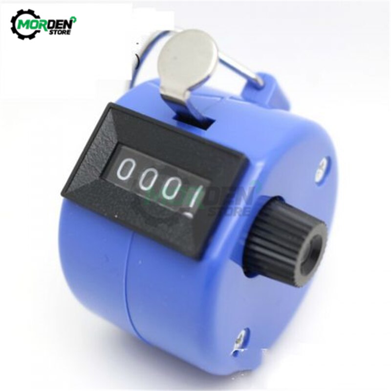 4 Cijferig Nummer Plastic Tellers Hand Vinger Display Handmatige Telling Tally Clicker Timer Mechanische Teller Golf Voetbal Teller