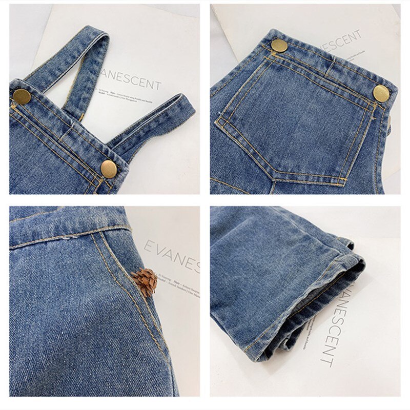 Lente Herfst Jongens En Meisjes Mode Denim Overalls Baby Broeken Koreaanse Stijl Kinderen Alle-Match Toevallige Losse Bib Broek