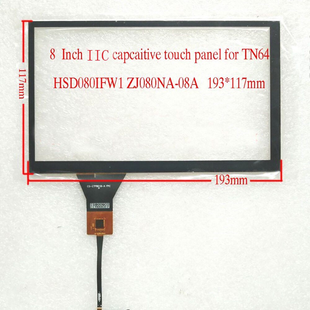 4,3/5/6.1/6.2/6.5/6.9/7/8/9/10. Panel táctil del Sensor de la pantalla táctil capacitiva de 1 pulgada, GT911 928 9271 615 Universal: 8 inch B