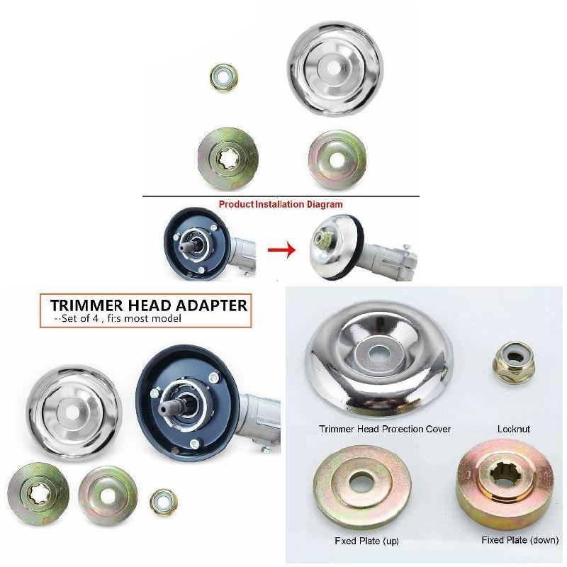 4 Pcs Outdoor Trimmer Head Adaptor Kit Protective Cover Repairing Accessories FPing