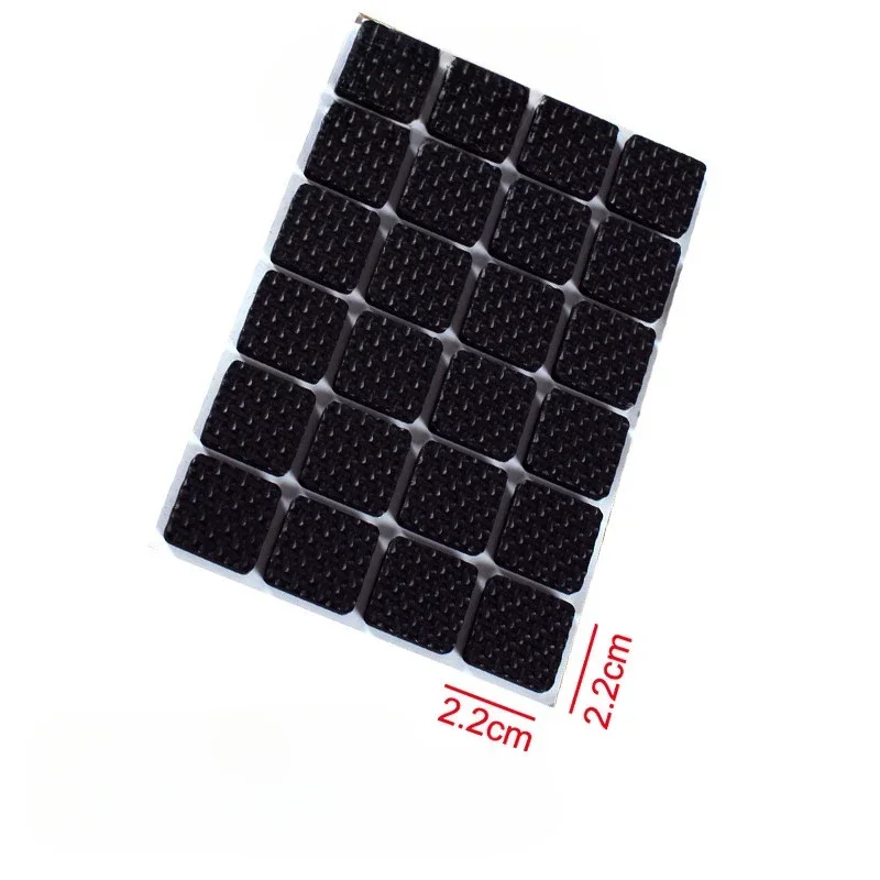 Gummipolster für Stuhlbeine, 1–24 Stück, rutschfeste matt, Stoßstangendämpfer, rutschfest, rund, quadratisch, selbstklebend, Tischfüße, Schutz-Hardware-: Lila