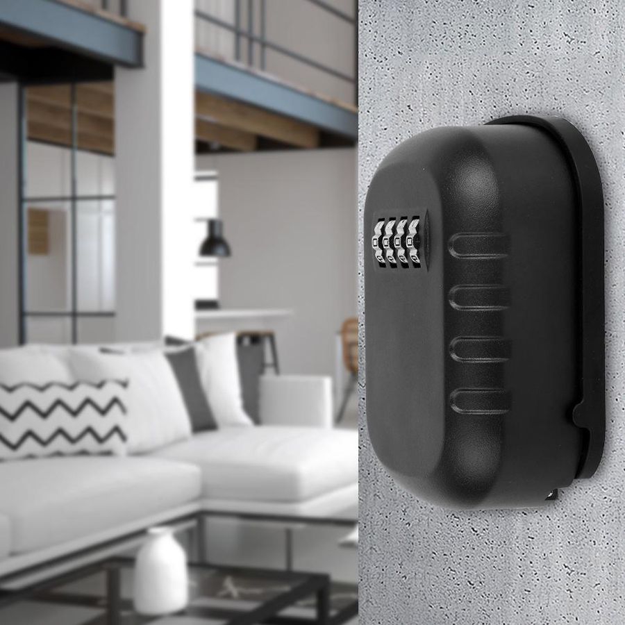 Wall-Mounted Security Password Storage Box Anti-Theft Organizer for Key ID Cards