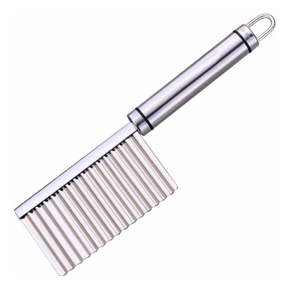 Rimpeluitvoering Cutter Keuken Slicer Rvs Wave Cutter Aardappel Golf Mes Franse Fry Cutter Groenten Koken Tool