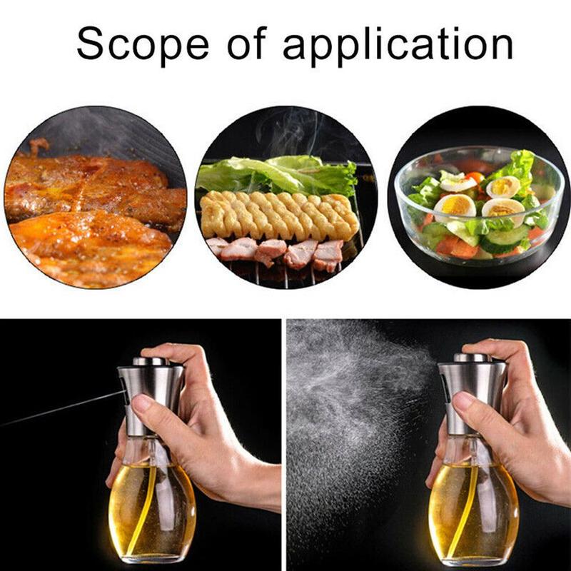 Olie spray lege fles glas olijfolie verstuiver draagbare azijnfles olie dispenser salade keuken bakken bbq accessoires