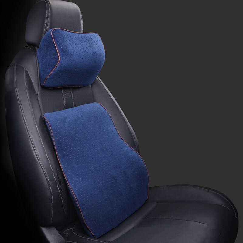Auto Traagschuim Zitting Ondersteunt Nekkussen Stoelhoezen Rugleuning Hoofdsteun Kussens Terug Auto Accessoires Taille Kussen Zetel: NV1