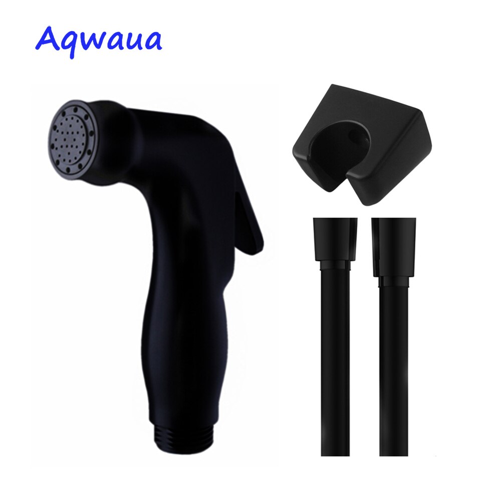 Aqwaua svart toalett bidé handspruta duschhuvud shattaf hygienisk avstängning spraytillbehör för badrum: Tl1003- set 1