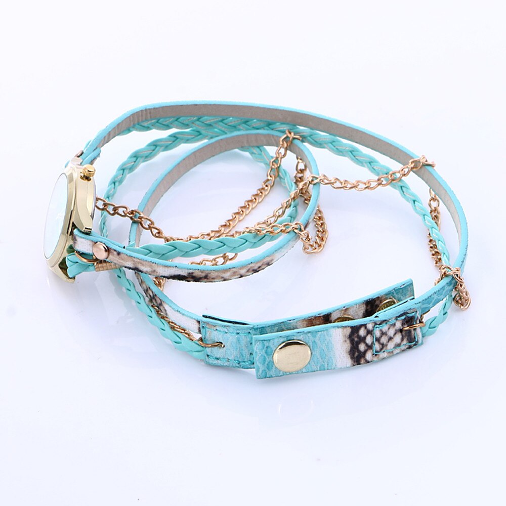 Ladies Weave Leather Bohemian Bracelet Watches Dress Woman Casual Quartz Wrist Watch часв женские наручные
