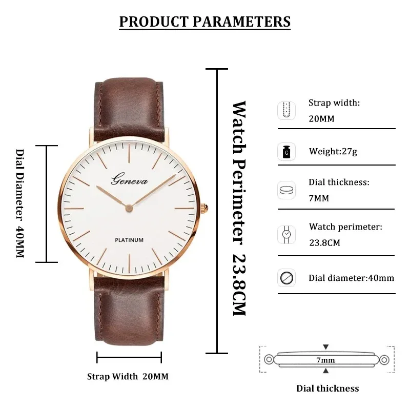 reloj para hombre, relojes ultrafinos informales a la , reloj de pulsera de cuarzo de cuero de negocios sencillo para hombre, reloj Masculino de lujo