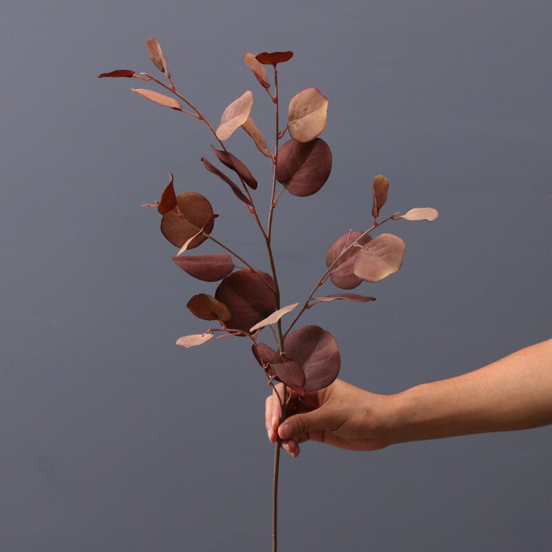 Artificial Plant Eucalyptus Apple Leves Silk Simulation Plants Leaf Flower Wedding Hall Home Hotel Office Garden Decoration: Autumn coffee