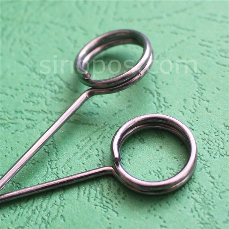 Floral Card Holder Picks, stainless steel wire coil loop ring sign clip flower arrangements food name tag memo DIY metal display