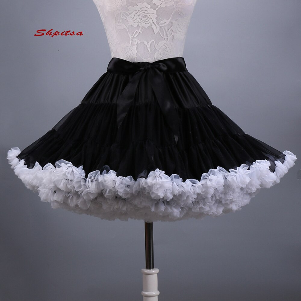 Colored Short Petticoats for Wedding Rockabilly Tutu Tulle Girl Underskirt Hoop Skirt Crinoline Woman Lolita Petticoat