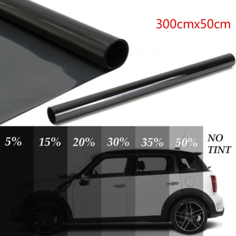 Universele Auto Glas Isolatie Film Ongesneden Roll Window Tint Film Doorlaatbaarheid 1%/5%/15%/35%/50% auto Thuis Glas Solar Bescherming