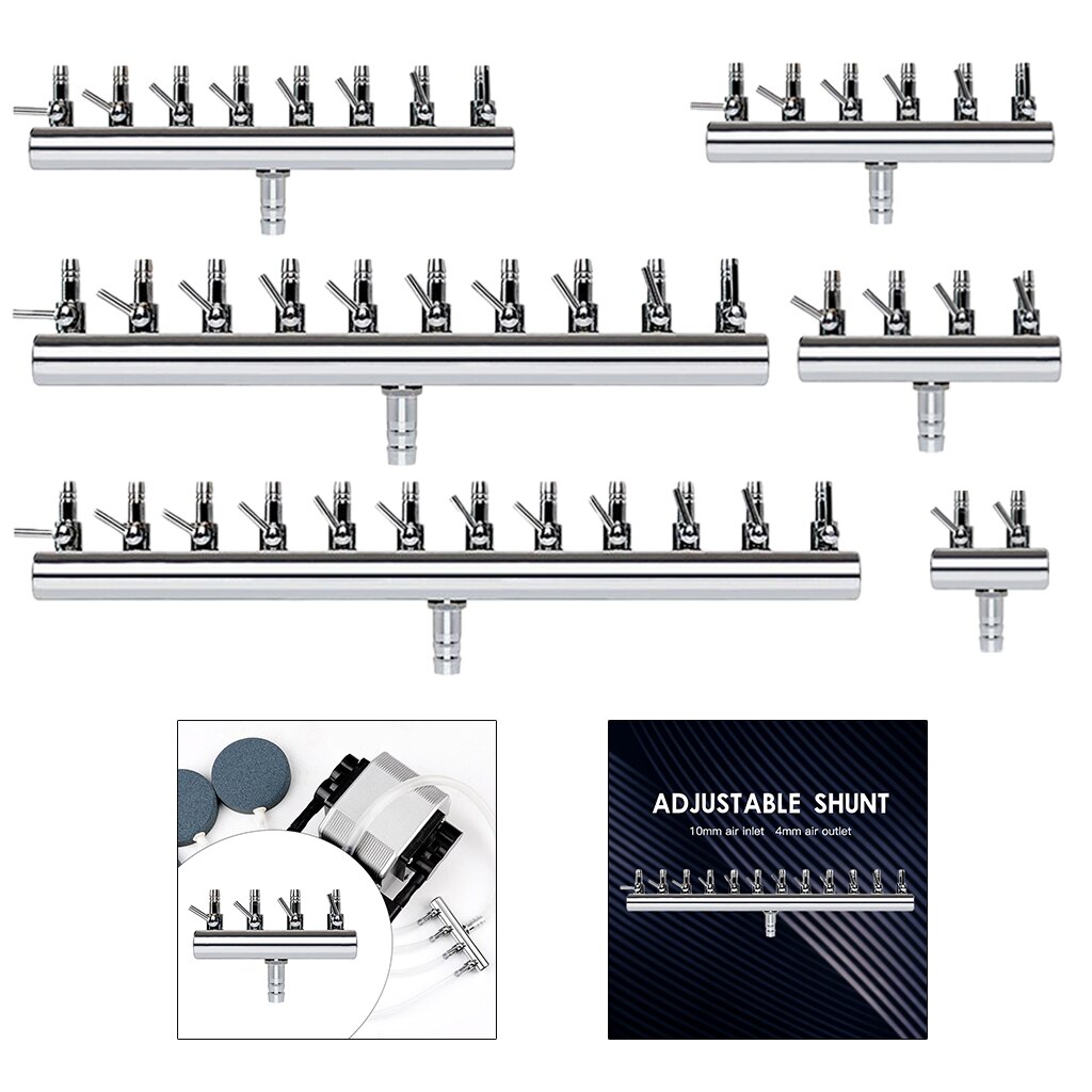 2-12 Way 4mm Stainless Steel Air Flow Distributor Lever Control Valve