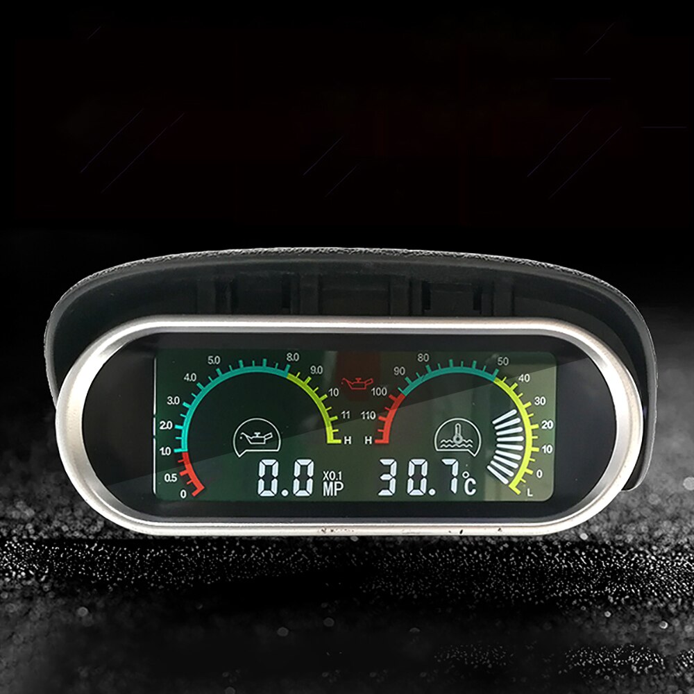2 In 1 Lcd Auto Wasser Temp Gauge Temperatur Sensor 10Mm Meter Voltmeter Spannung Messgeräte Digitale Horizontale Gauge 12V 24V