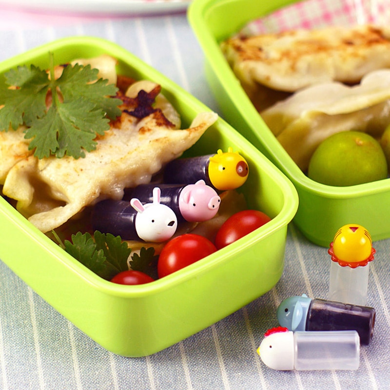 Minimaustekastikepullo pienet kastikeastiat sika norsu kani leijona poikanen soijakastikepullo bento box keittiötarvikkeet