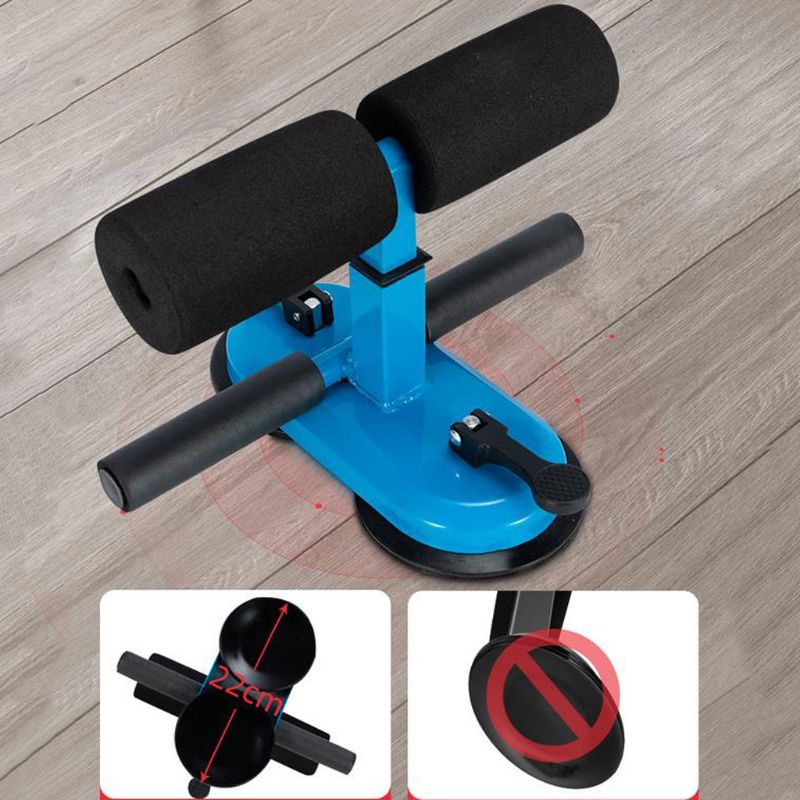 Sit Up Equipment Bar, Portable Adjustable Sit-up Situp Floor Bar Self-Suction Training Equipment with 2 Suction Cups and
