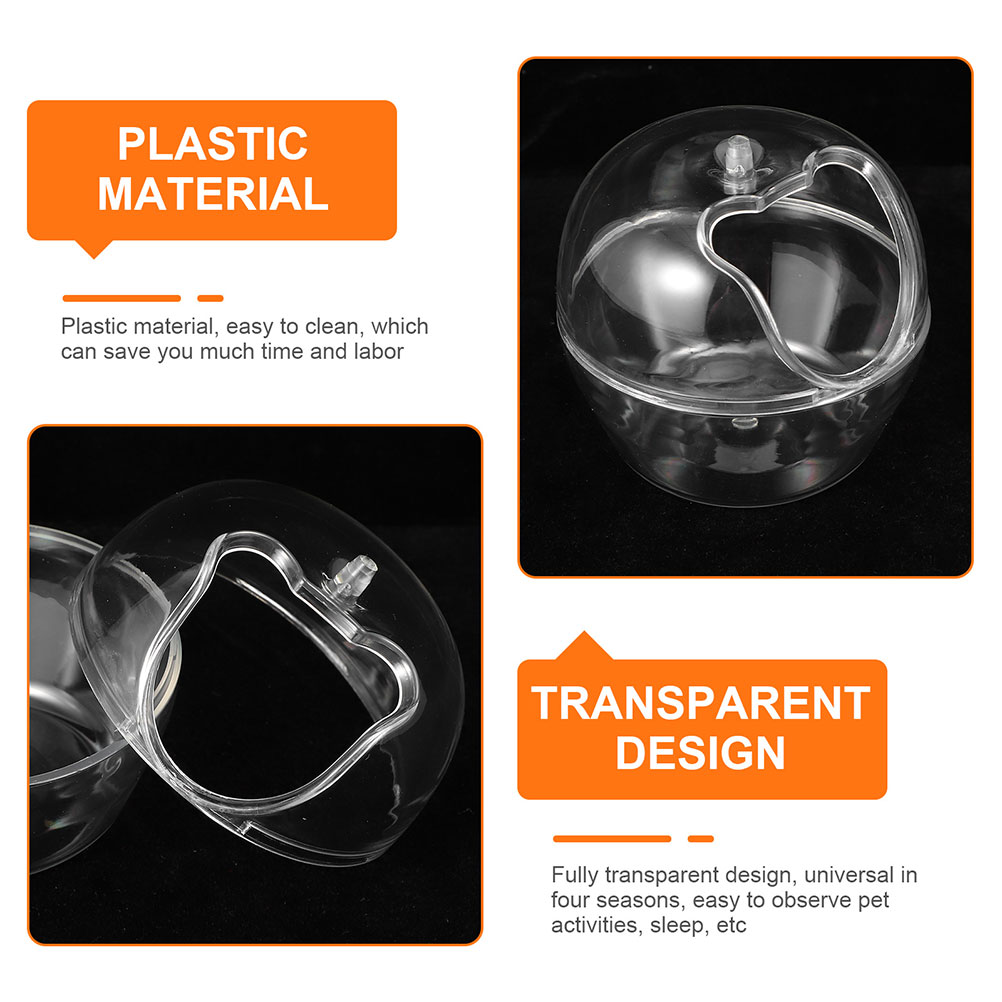2Pcs Hamster Sand Bath Container Clear Hamster Toilet Pet Cage Accessories