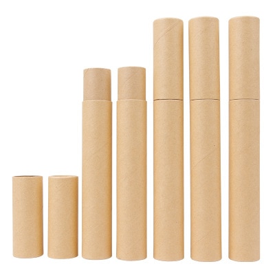 20pcs Black Kraft paper cardboard canister cylinder round jar bottle packaging box paperboard tube