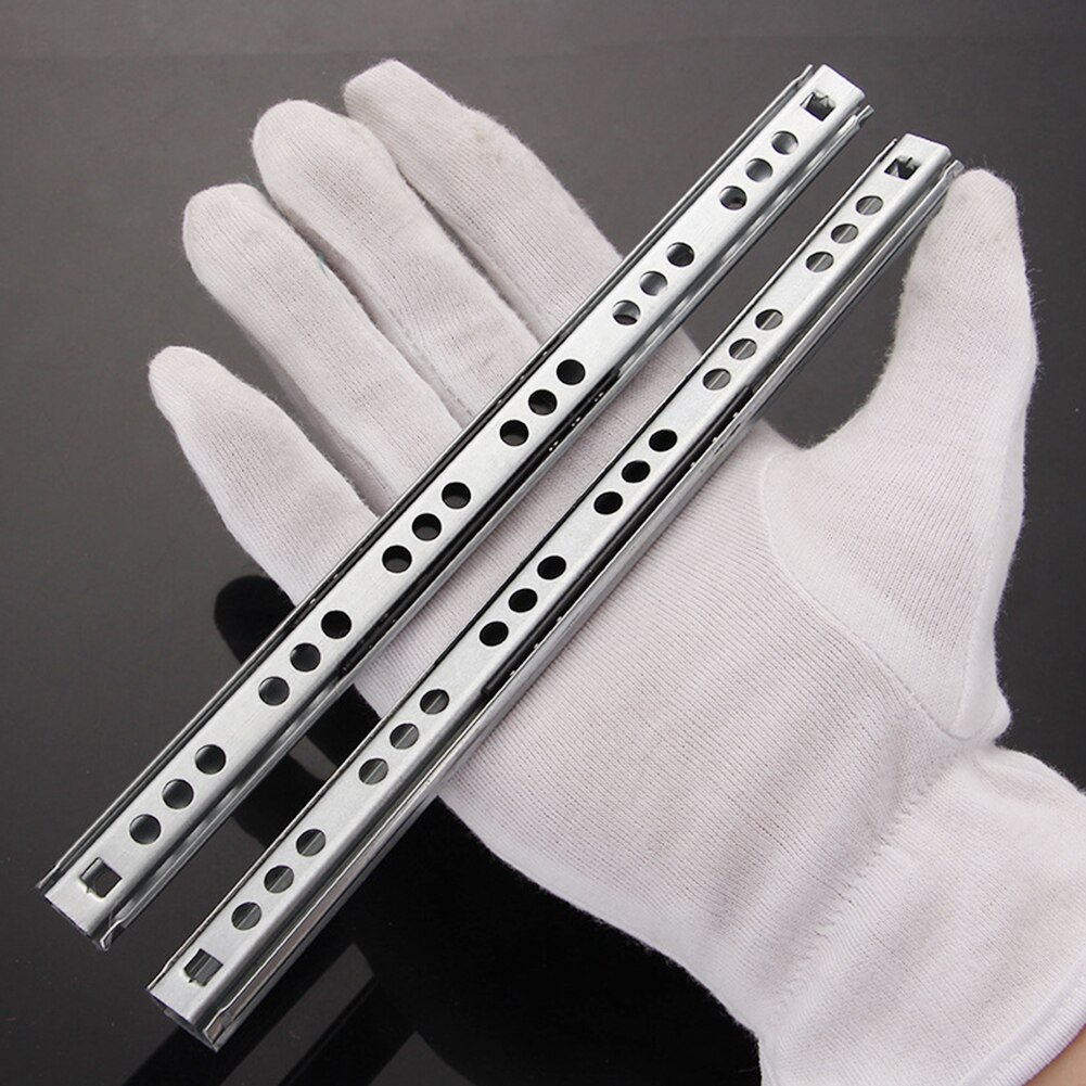 17mm Wide Drawer Cabinet Runner Guides Steel Ball Groove Drawer steel Slides Slides Rails DIY 1 Pair Micro Guide Bearing Steel
