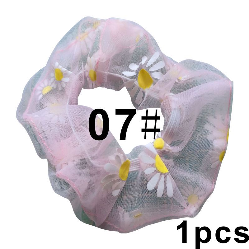 Nette Korea Weiche Gittergewebe Frauen Haar Scrunchie Mädchen Elastische Haar Bands dehnbar Haar Krawatten Pferdeschwanz Kopfschmuck Zubehör: Schwarz