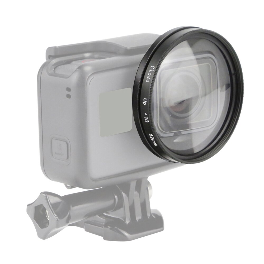 Lupa de 52mm, lente de aumento 10x para lentes de acercamiento Macro para GoPro Hero 5 6, accesorio para Cámara de Acción negro para Go Pro Hero5