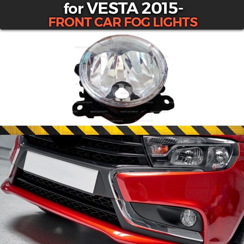 Auto mistlampen voor Lada Vesta -met montagebeugel van voorbumper gebruikt lamp H16 19 w universele accessoires auto styling