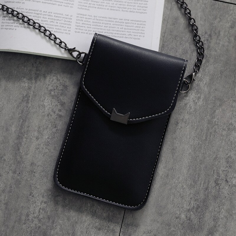 Multi-Function Universal Phone Pouch Touch Screen Bag For iPhone 11 Pro Max 8 7 6 6S Plus 5 5S 4 Xr Xs Max Case Pocket Purse: Black