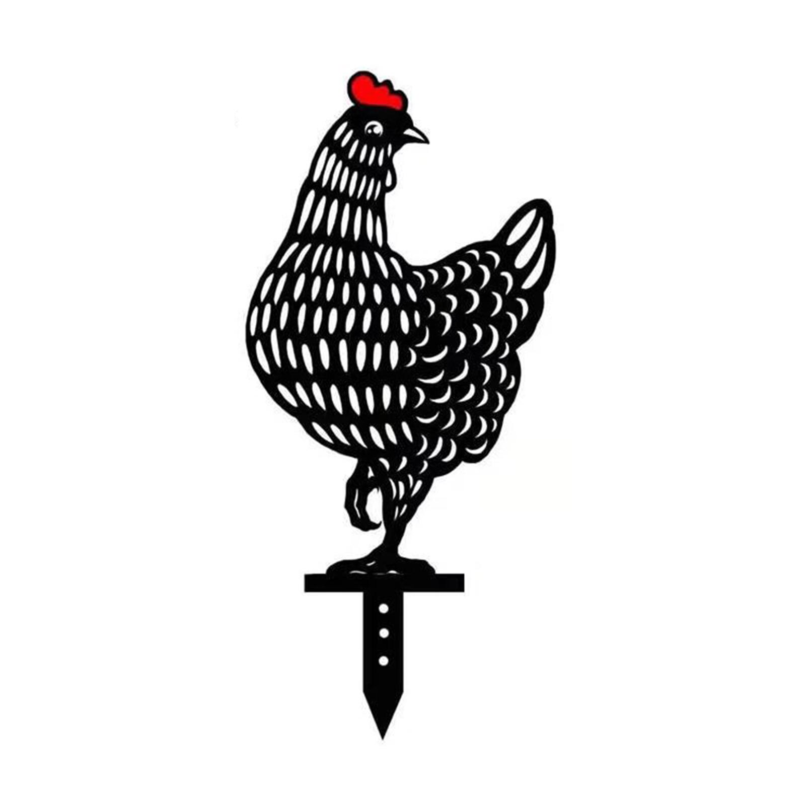 Ornamenti da giardinaggio pollaio arte giardino esterno cortile prato arredamento metallo gallina cortile arredamento regalo decorazioni pasquali: A