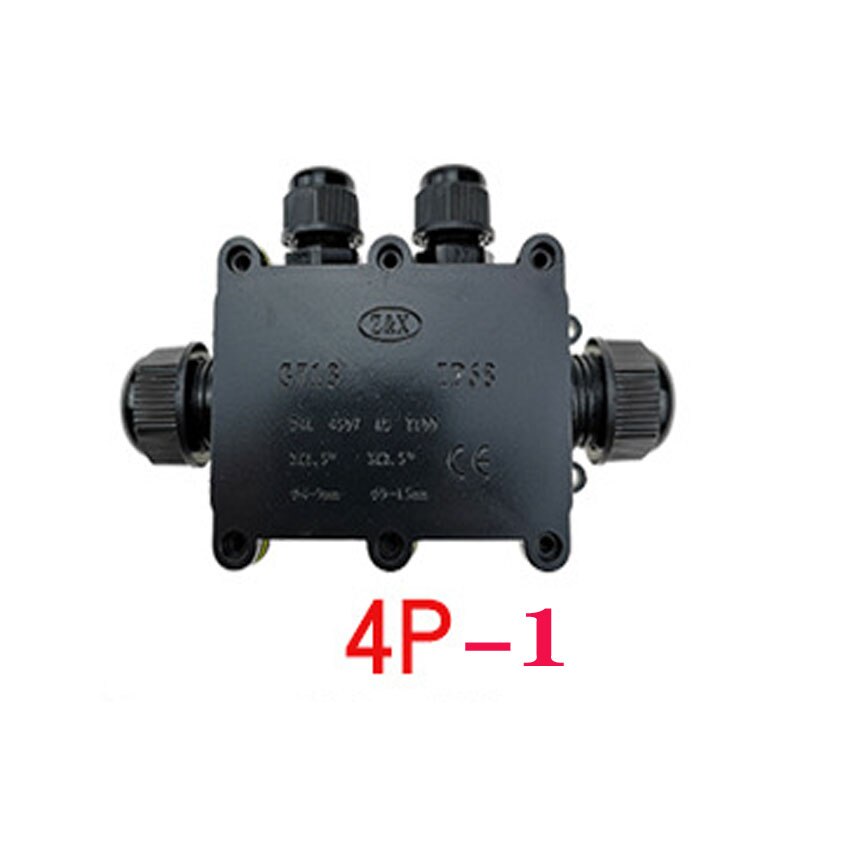 IP68 Waterproof Junction Box Electrical 2/3/4/5/6 Way Enclosure Block Cable Connecting Line Protection for Wiring Accessories: Brown