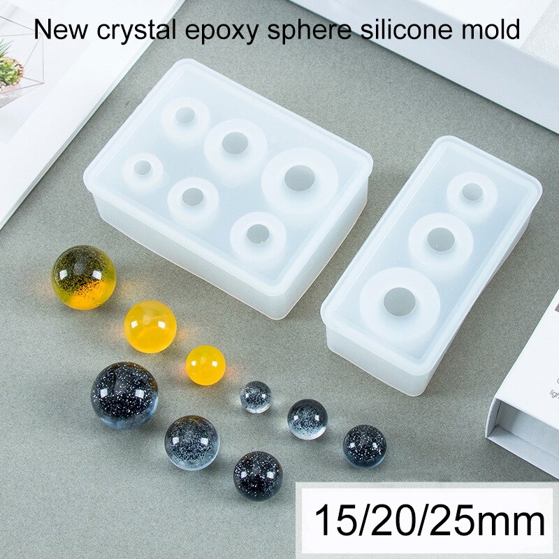Esfera molde de silicona molde estrellado Multi-Spec esfera 25 20 15mm bola redonda encantos decoración molde de silicona moldes hechos a mano
