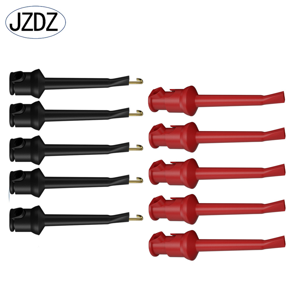 JZDZ 10pcs Test Hook Clip Test Probe For Electronic Testing Mini Grabber PA Connector DIY tools accessories J.30007: MULTI